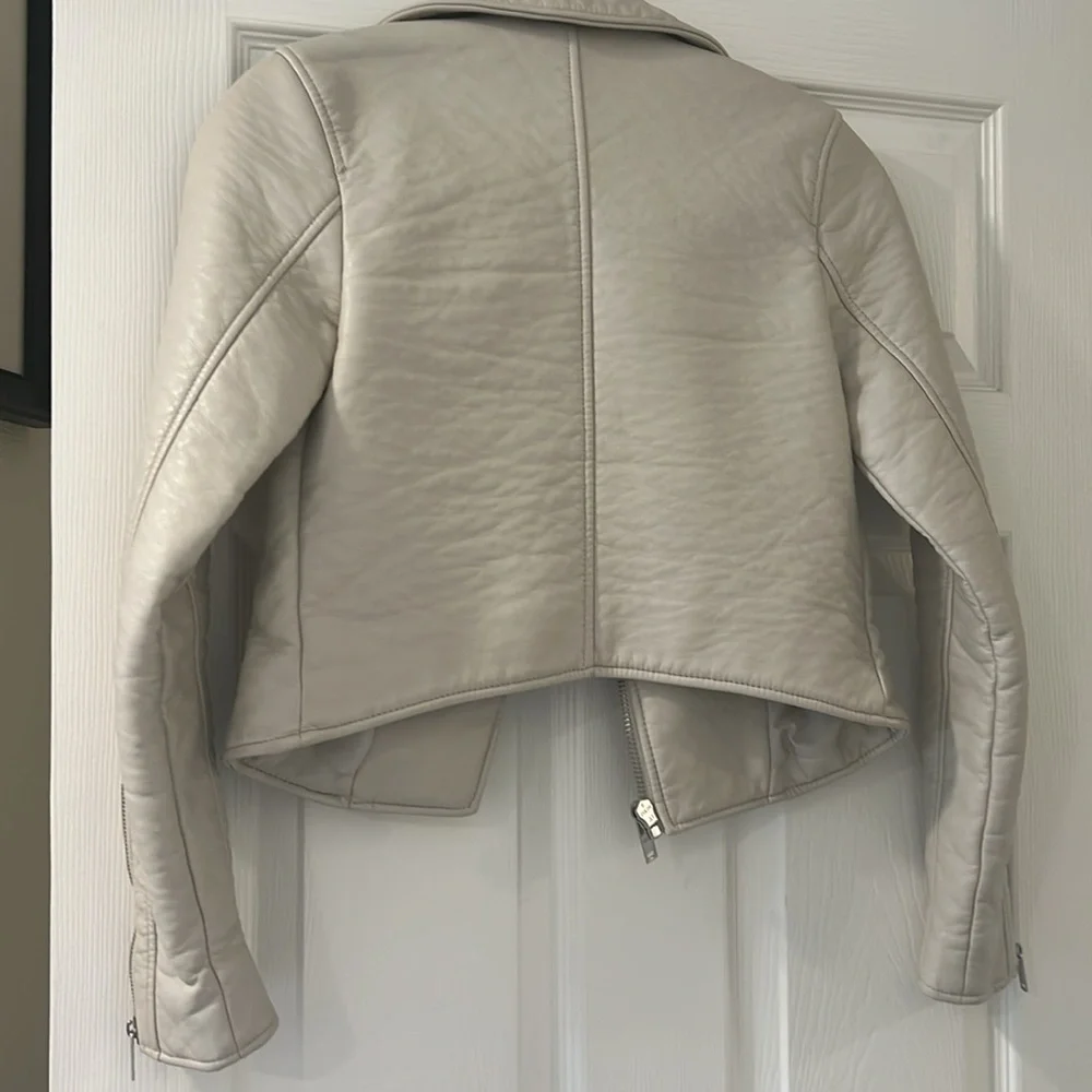 Abercrombie & Fitch Cream Moto Jacket - Picture 10 of 10